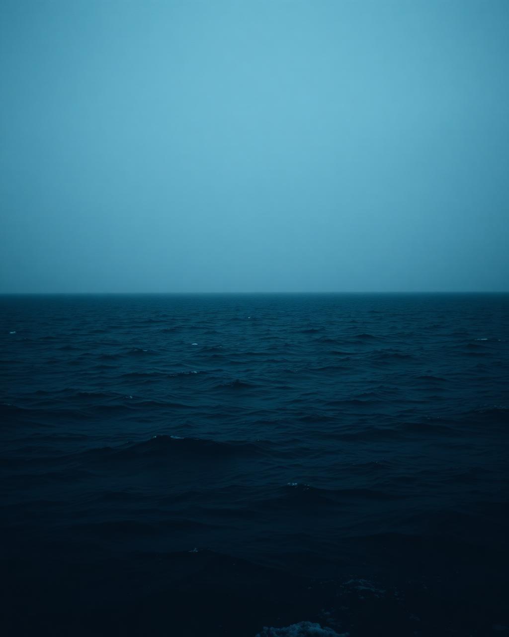 Water — Dark open water. Cold spray. No fixed line.